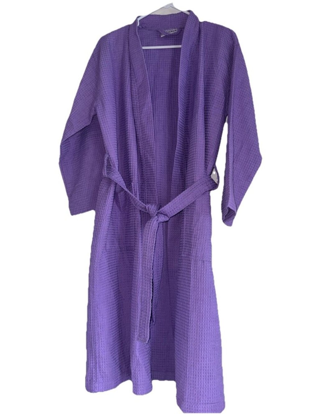 Luxury Turkish Cotton Waffle Robe Spa Quality Lavender Women's S Bathrobe Kimono